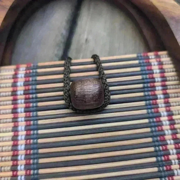 Vintage small bag with wooden  handle - Picture 7 of 9